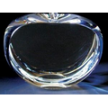 Crystal Flat Apple Paper Weight